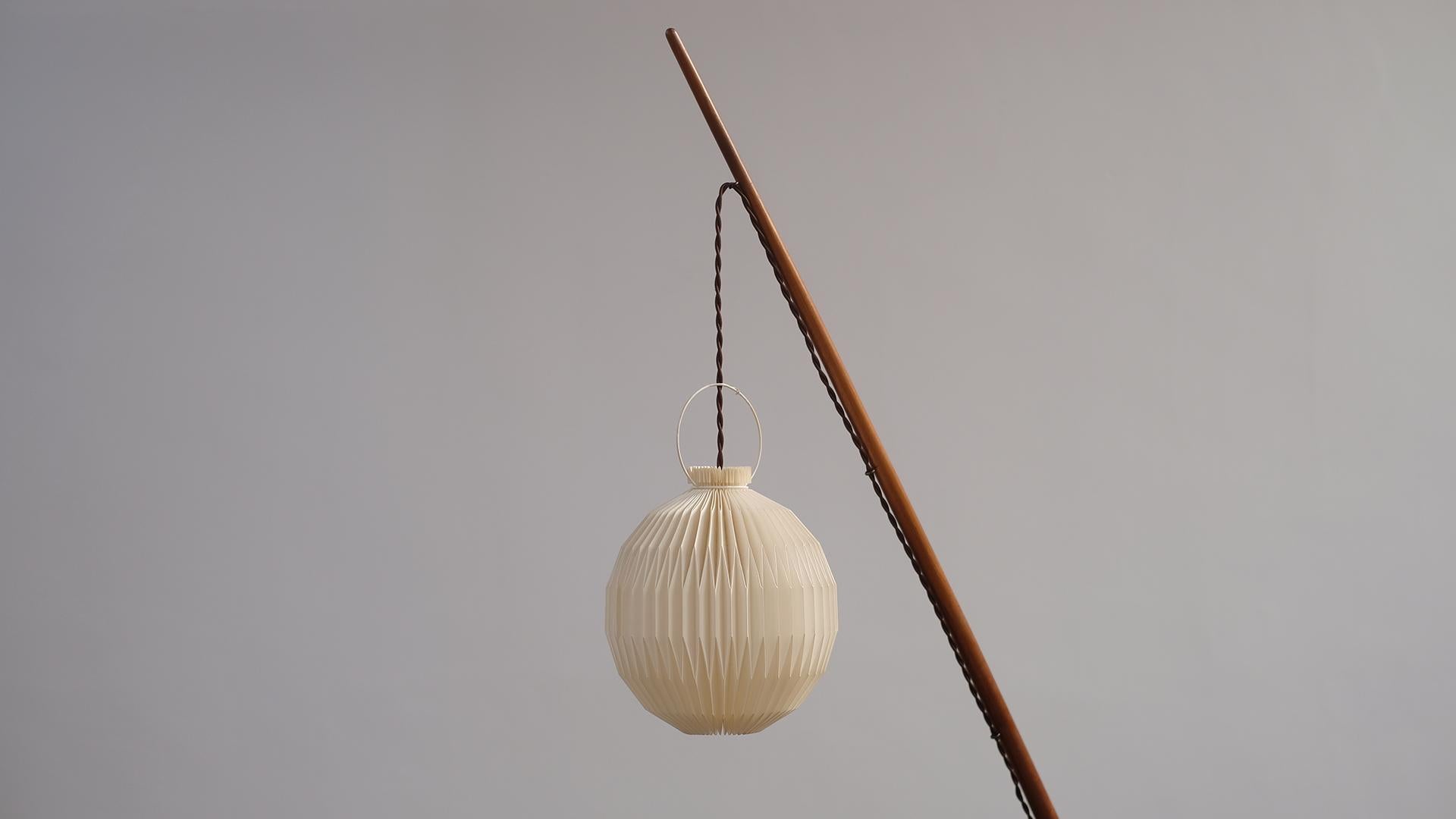 Scandinavian Modern Svend Aage Holm Sorensen Fishing Pole Floor Lamp