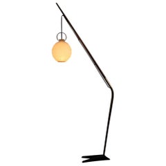Vintage Svend Aage Holm Sorensen Fishing Pole Floor Lamp