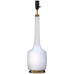 Svend Aage Holm Sorensen Base de lámpara opalina blanca Años 60