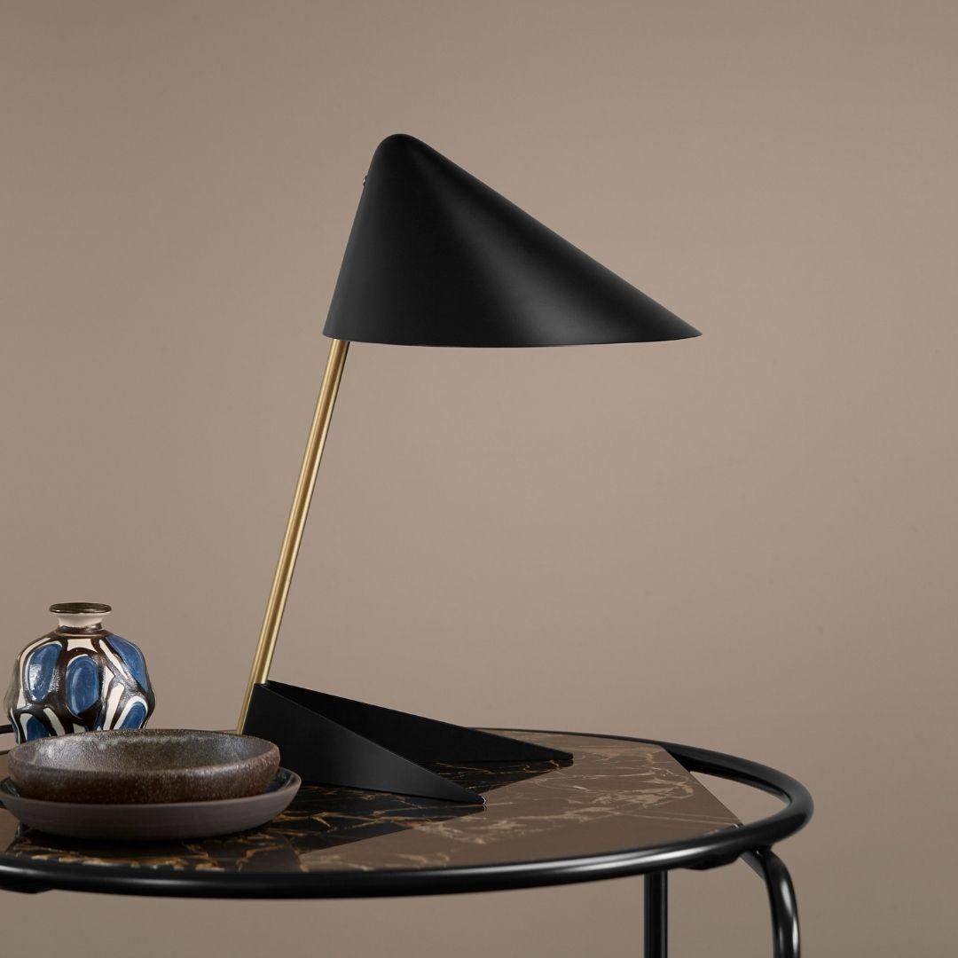 Lacquered Svend Aage Holm-sørensen 'Ambience' Table Lamp in Brass & White for Warm Nordic