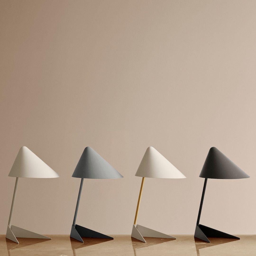 Metal Svend Aage Holm-sørensen 'Ambience' Table Lamp in Brass & White for Warm Nordic