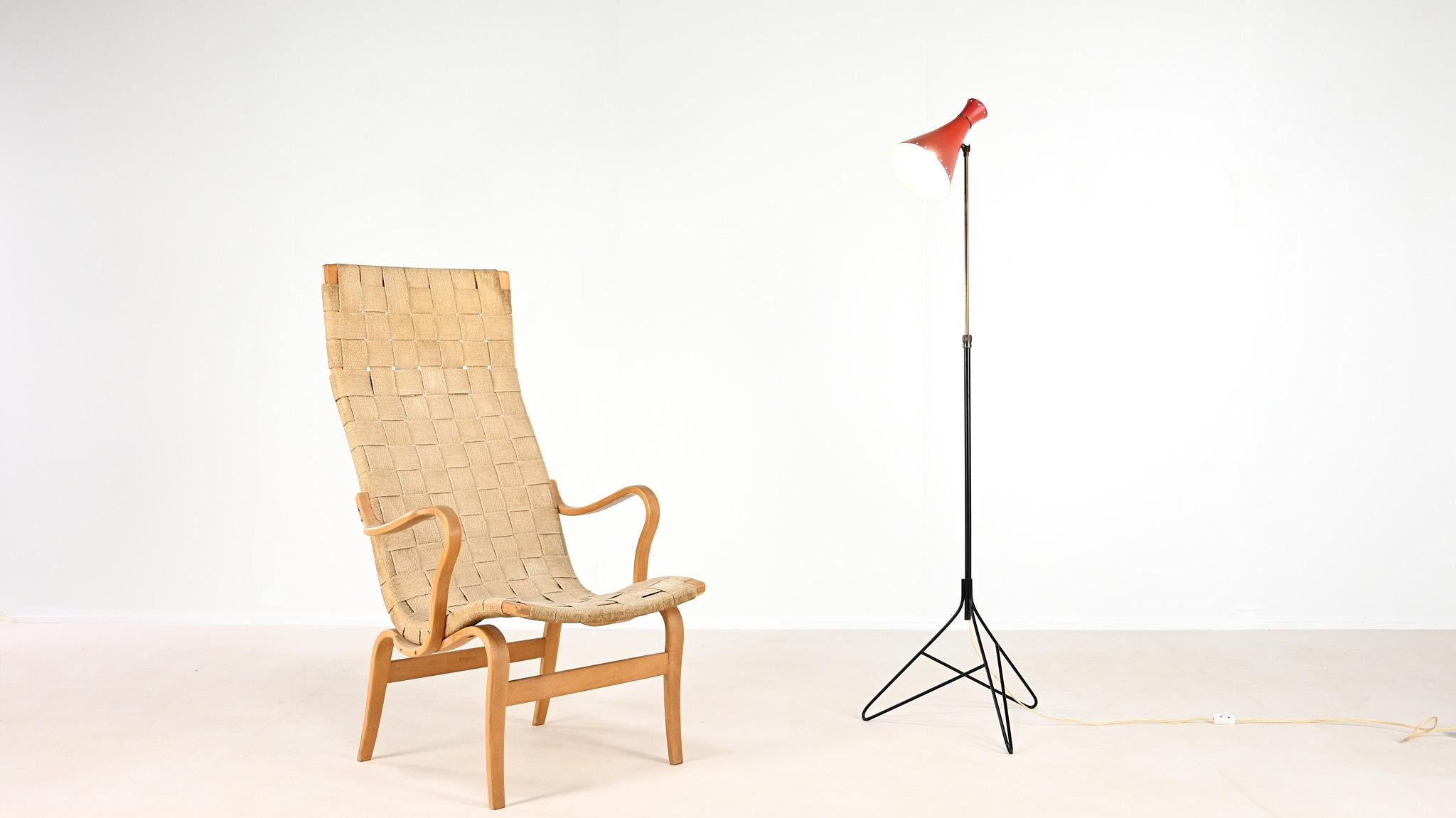 Danish Svend Aage Holm Sørensen (att.) Adjustable Floor Lamp, Denmark C.1950 For Sale