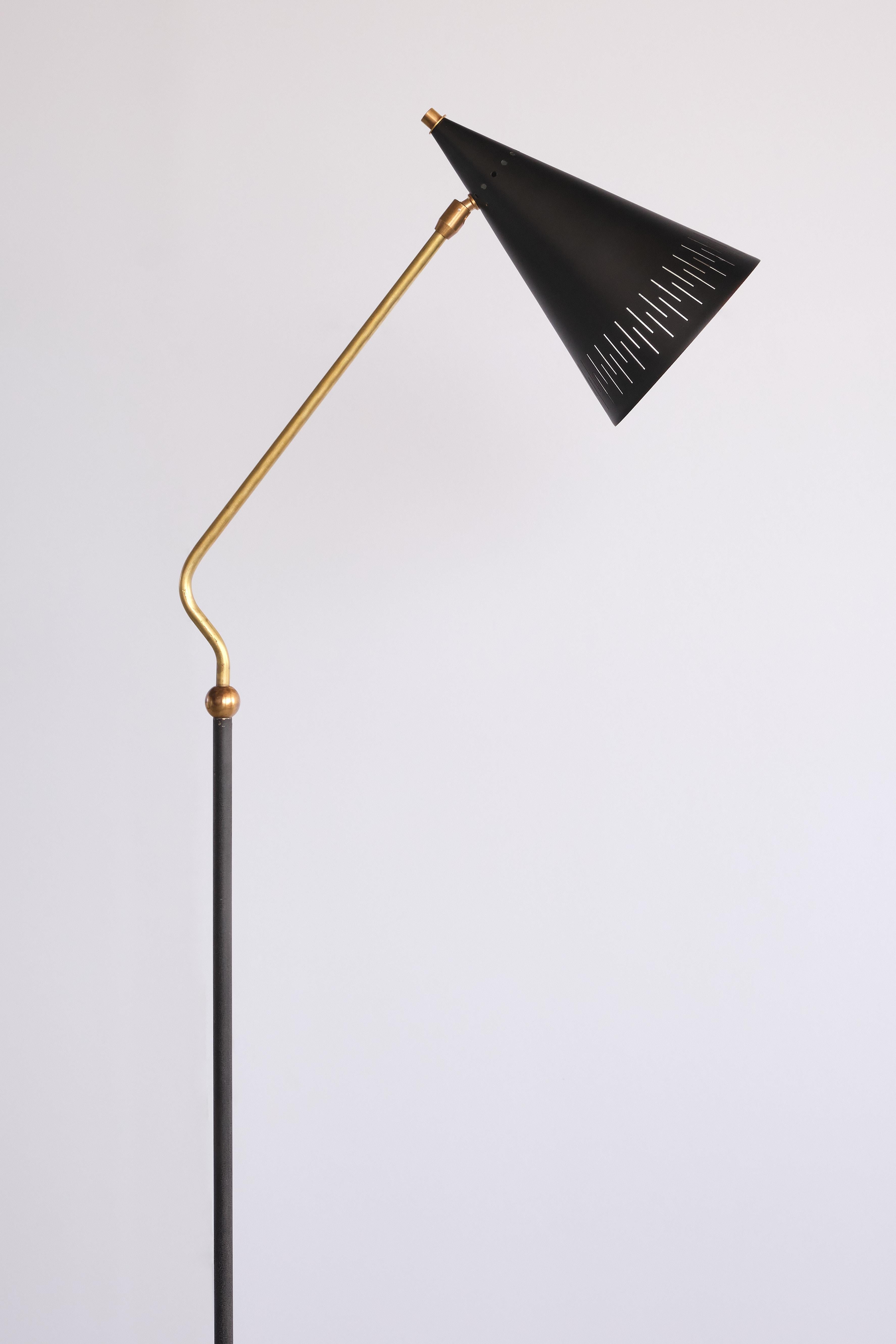 Scandinavian Modern Svend Aage Holm-Sørensen Attributed Floor Lamp, ASEA, Sweden, 1950s For Sale