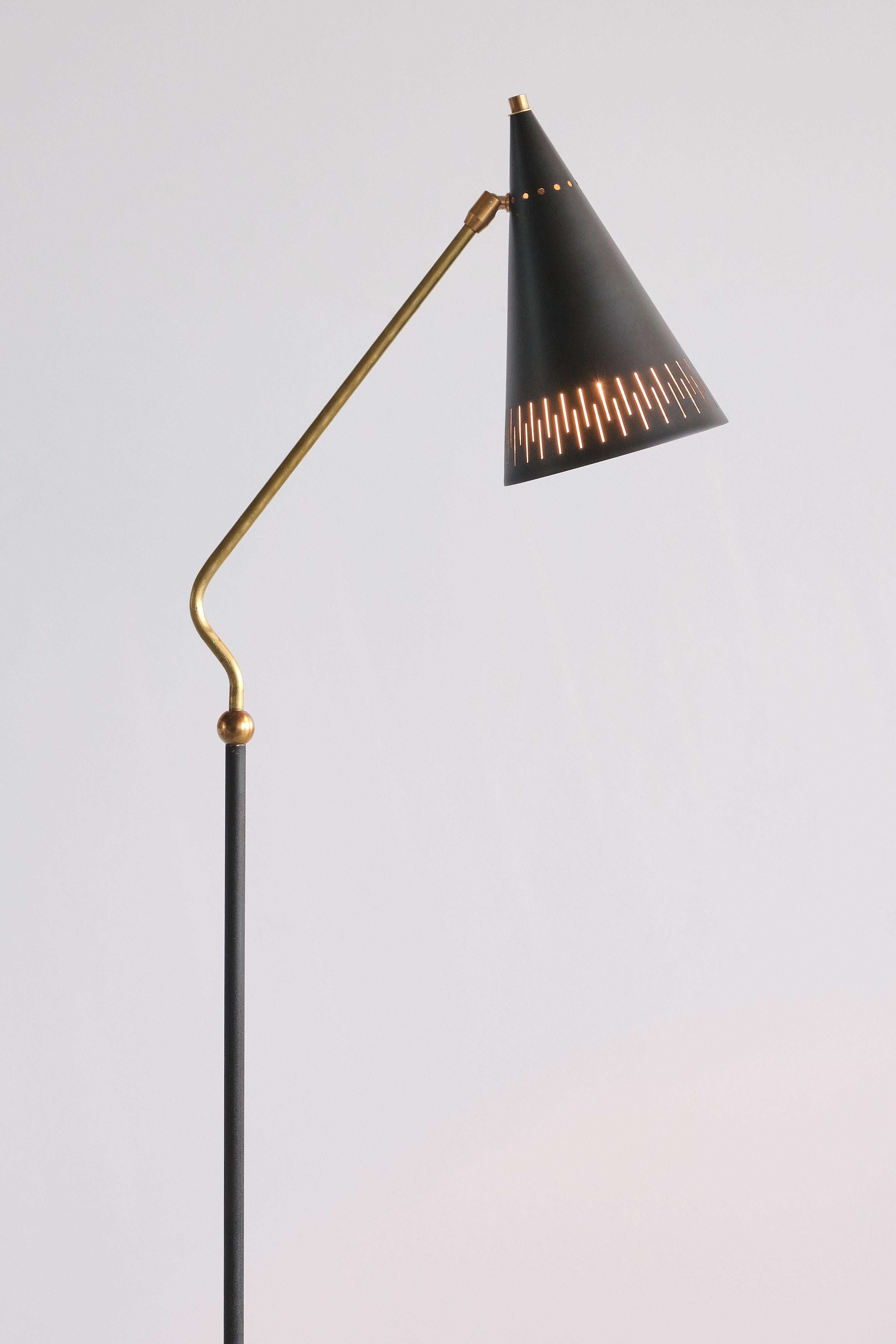 Swedish Svend Aage Holm-Sørensen Attributed Floor Lamp, ASEA, Sweden, 1950s For Sale