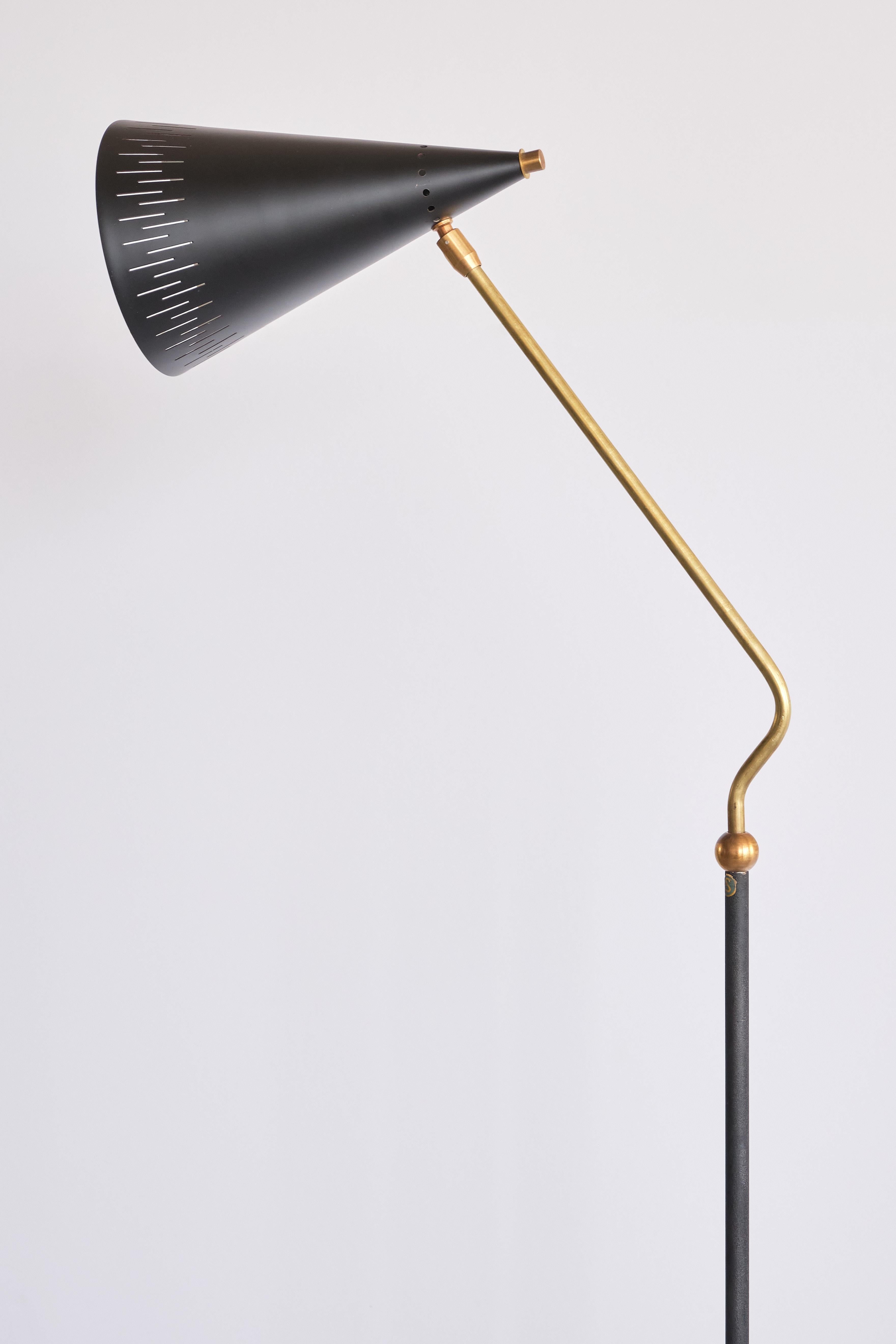 Svend Aage Holm-Sørensen Attributed Floor Lamp, ASEA, Sweden, 1950s In Good Condition For Sale In The Hague, NL
