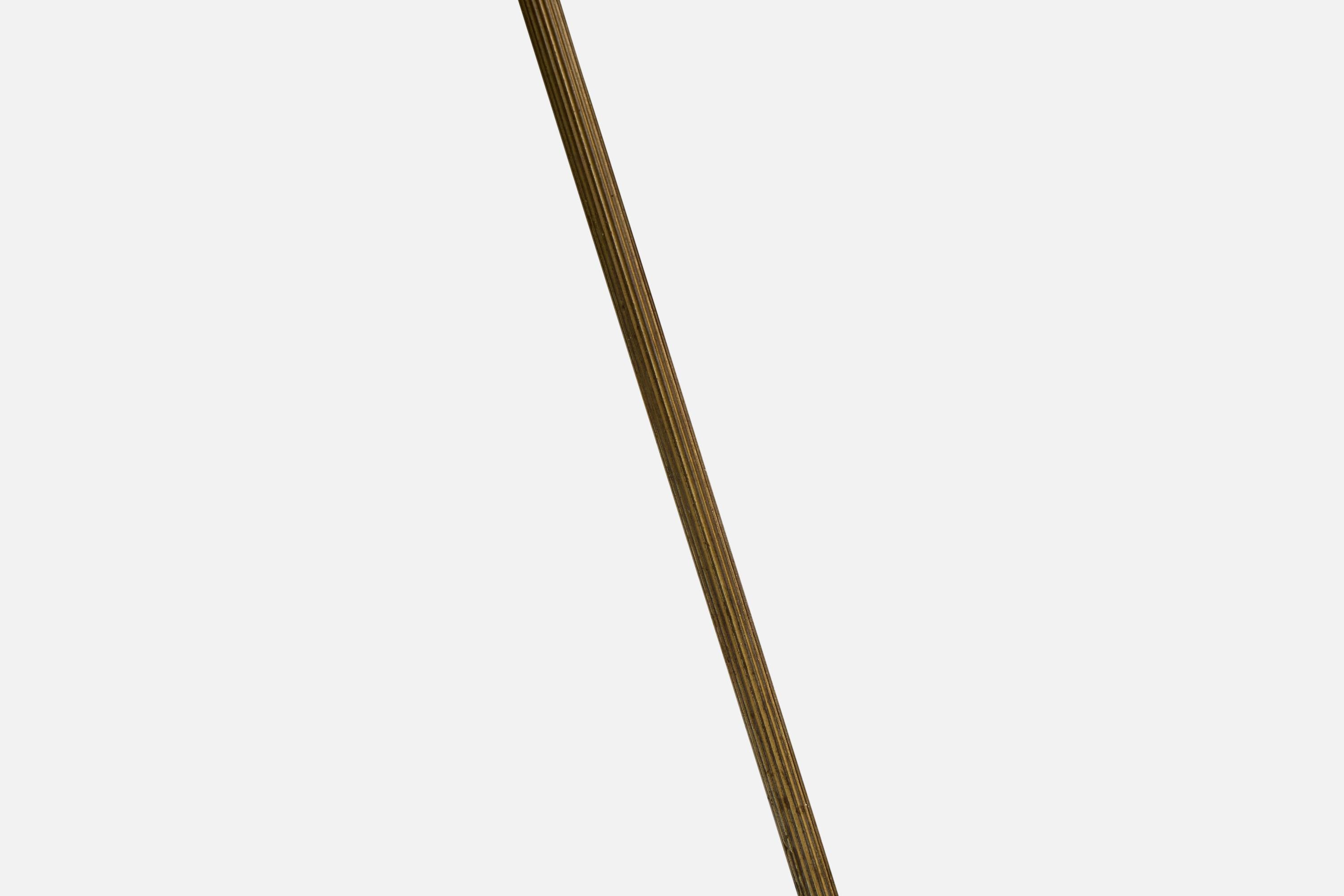 Svend Aage Holm Sørensen Attribution, Table Lamp, Brass, Denmark, 1950s For Sale 1