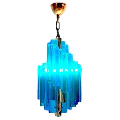 Svend Aage Holm Sørensen, Swedish Blue Glass Pendant Light, 1960s