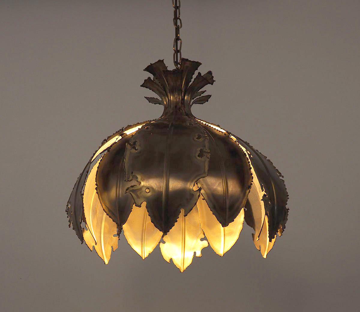 Svend Aage Holm Sørensen Brass Hanging Lamp 1960s For Sale 2