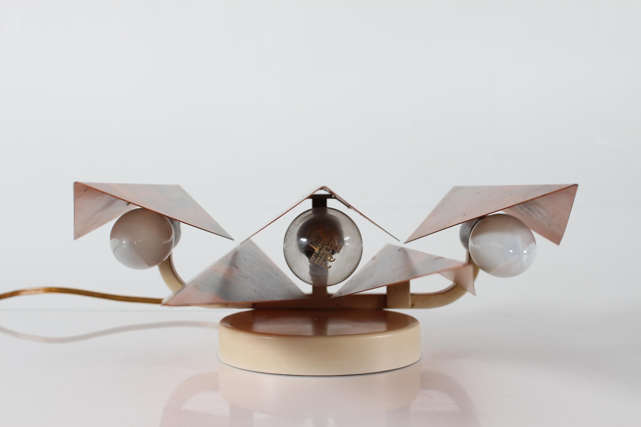 Svend Aage Holm Sørensen Lampe murale torche en cuivre brut Vintage Danemark 1960s Bon état - En vente à Silkeborg, Silkeborg