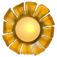 Svend Aage Holm-Sørensen Brutalist Flower Flush Mount or Wall Sconce, 1960s