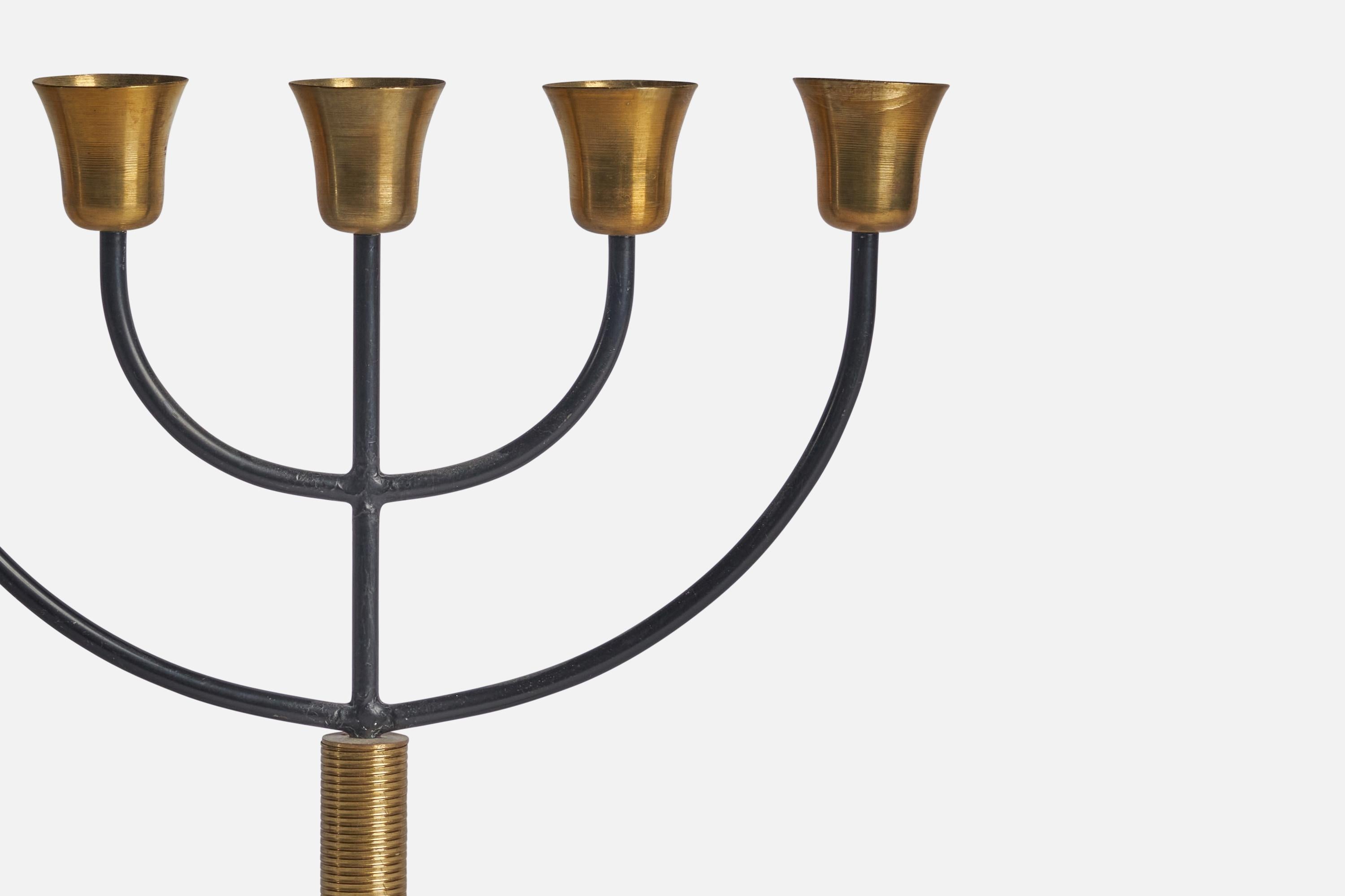 Danese Svend Aage Holm Sørensen, Candelabro, Ottone, Metallo, Danimarca, anni '1960 in vendita