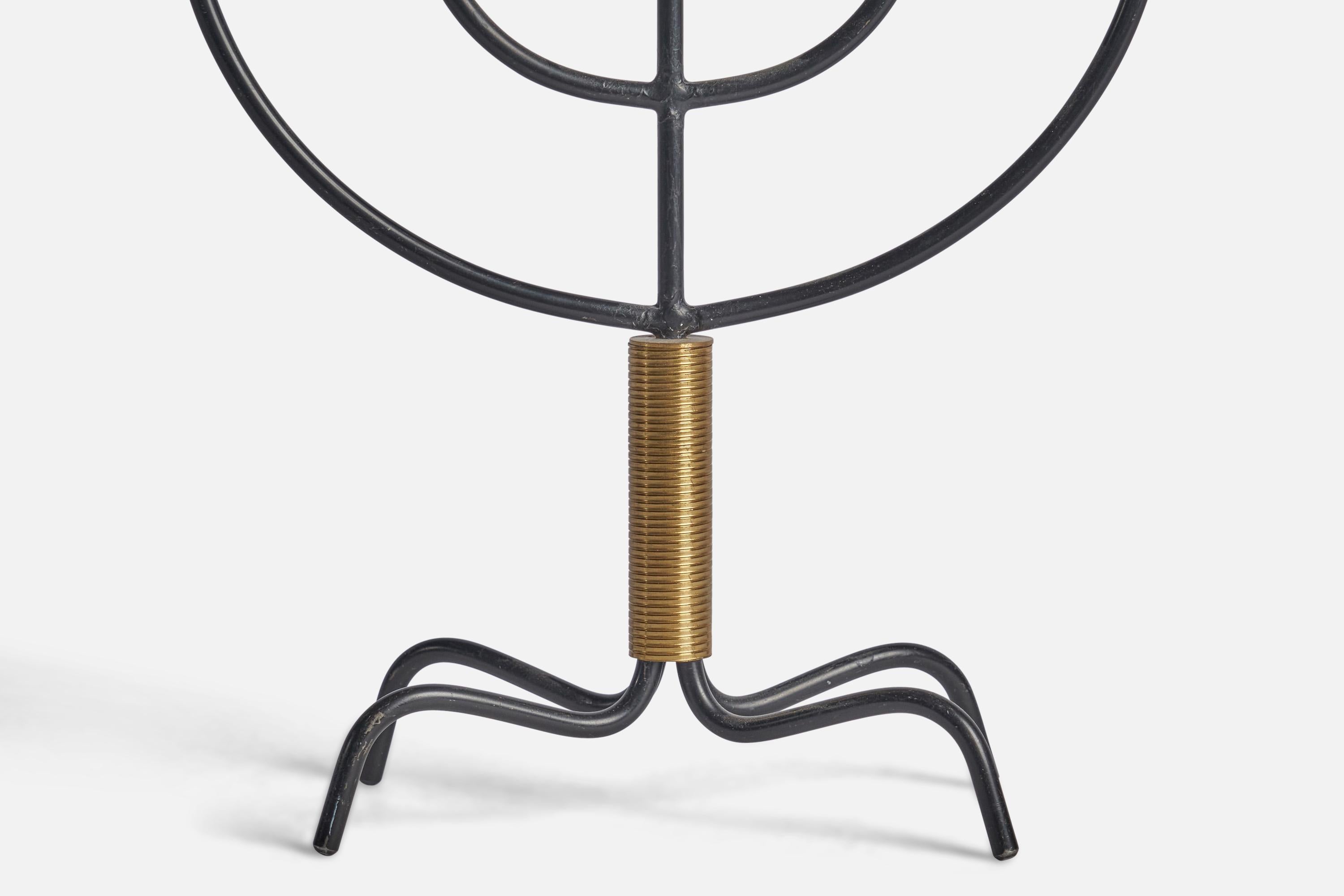 Svend Aage Holm Sørensen, Candelabra, Brass, Metal, Denmark, 1960s In Good Condition For Sale In High Point, NC