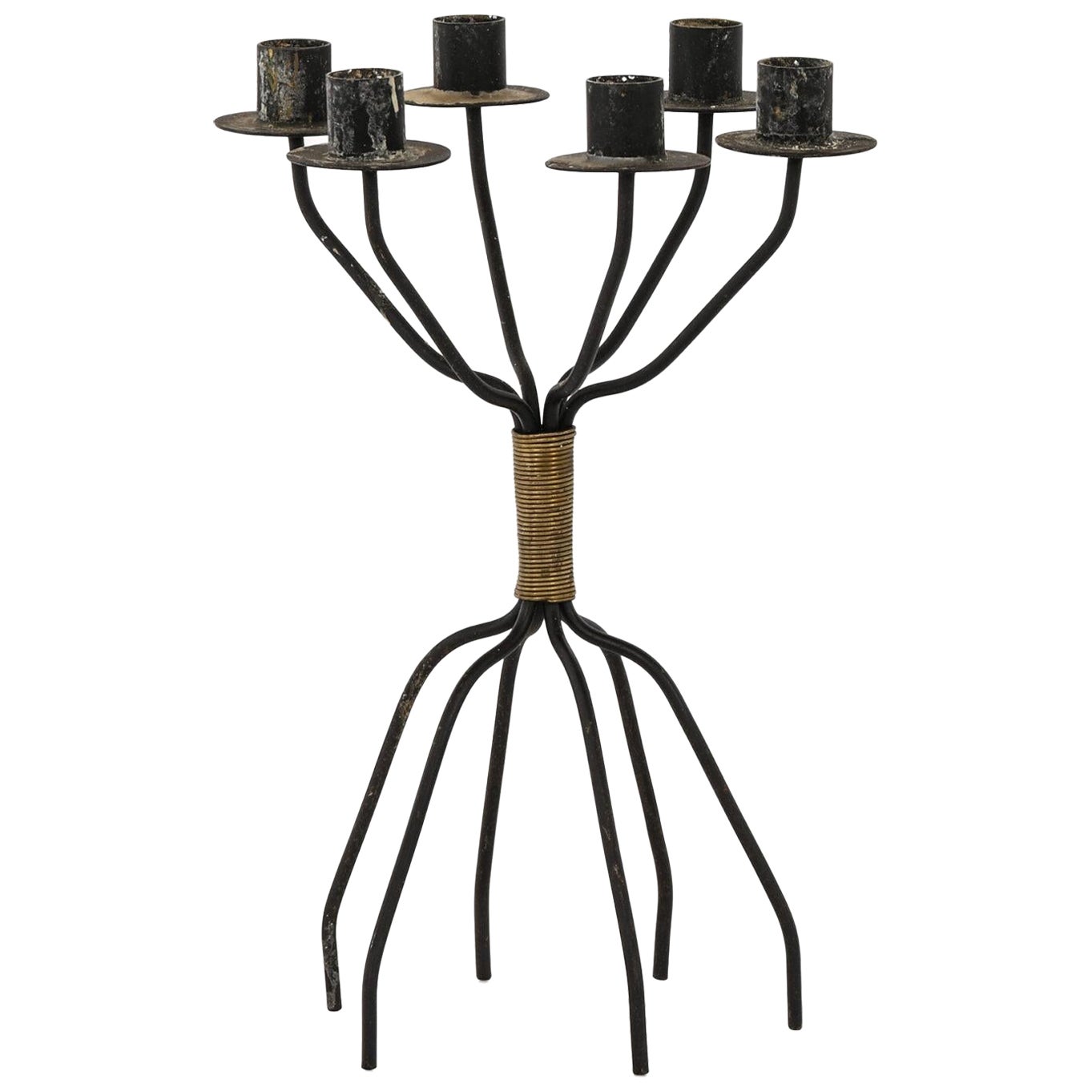 Svend Aage Holm Sørensen Candlestick Produced by Holm Sørensen Co. in Denmark