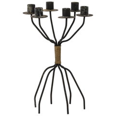 Svend Aage Holm Sørensen Candlestick Produced by Holm Sørensen Co. in Denmark