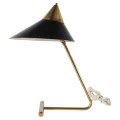 Svend Aage Holm Sørensen Flexible Desk Lamp of Brass, Denmark 1950s