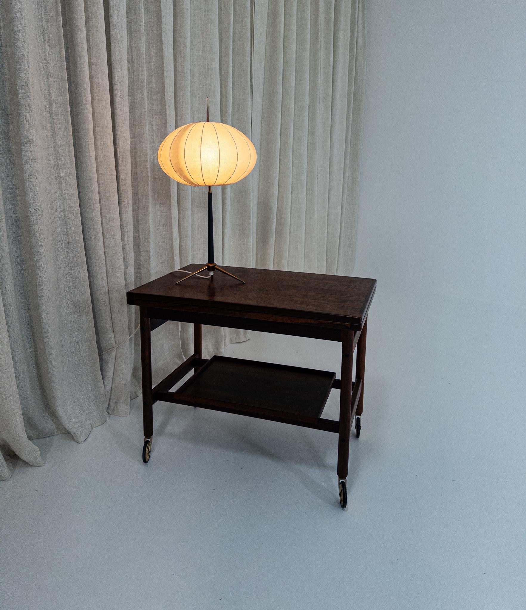 A refined table lamp designed by Svend Aage Holm-Sørensen and produced by ASEA in Sweden during the 1950s. This piece beautifully represents mid-century Scandinavian lighting, combining Holm-Sørensen’s sculptural elegance with ASEA’s high-quality