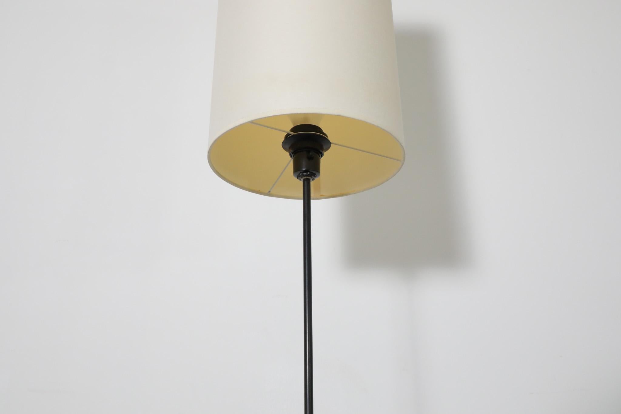 Mid-Century Modern Svend Aage Holm Sørensen Mid-Century Teak and Blue Tulip Base Floor Lamp For Sale