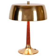 Svend Aage Holm Sørensen Model 4109 Midcentury Desk Lamp, Teak & Brass, Denmark