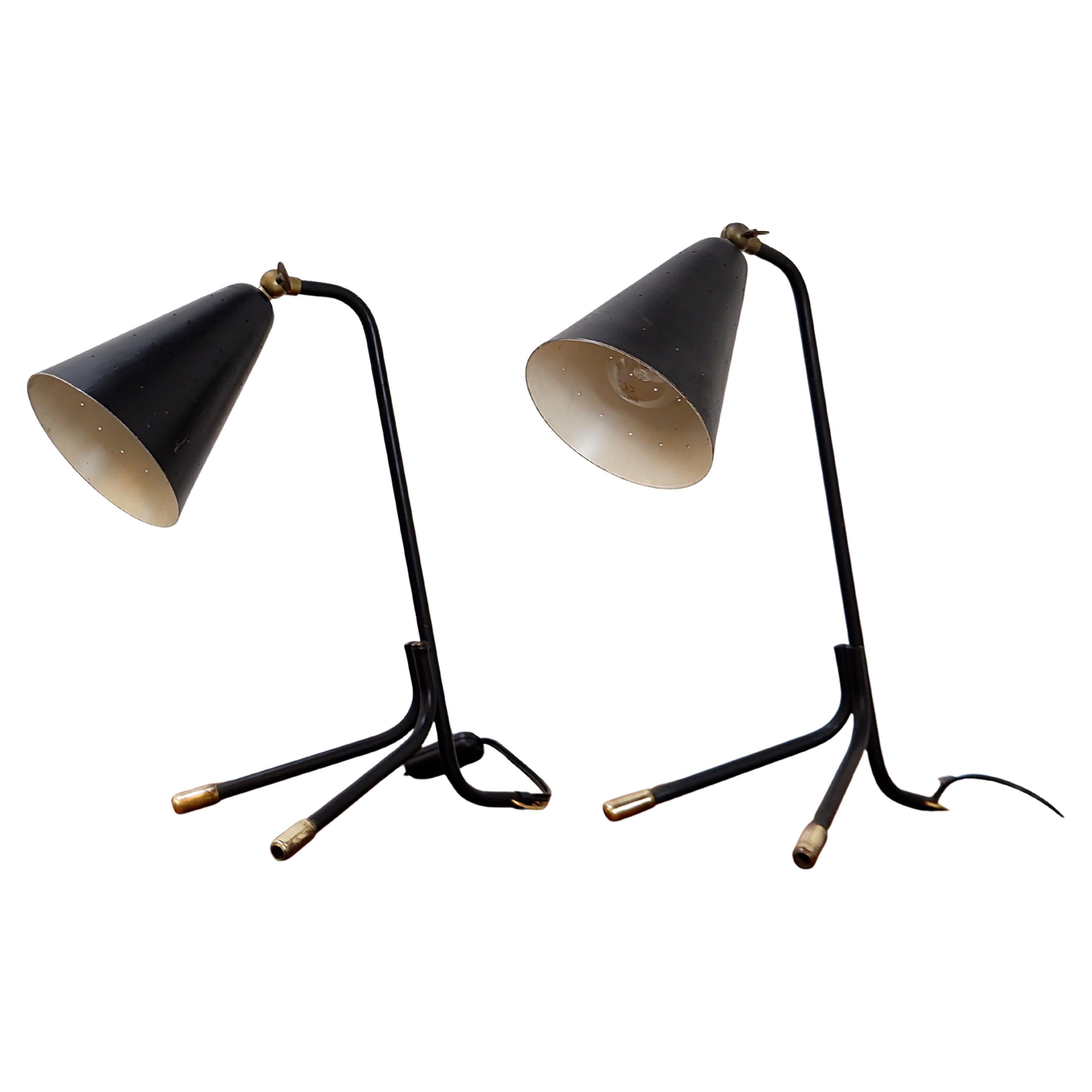 Svend Aage Holm Sørensen pair of lamps Holm Sørensen Edition - 1950s For Sale