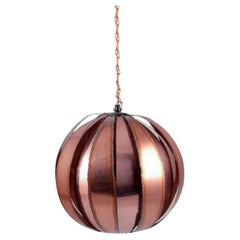 Svend Aage Holm Sørensen. Spherical ceiling lamp in acid-etched copper.