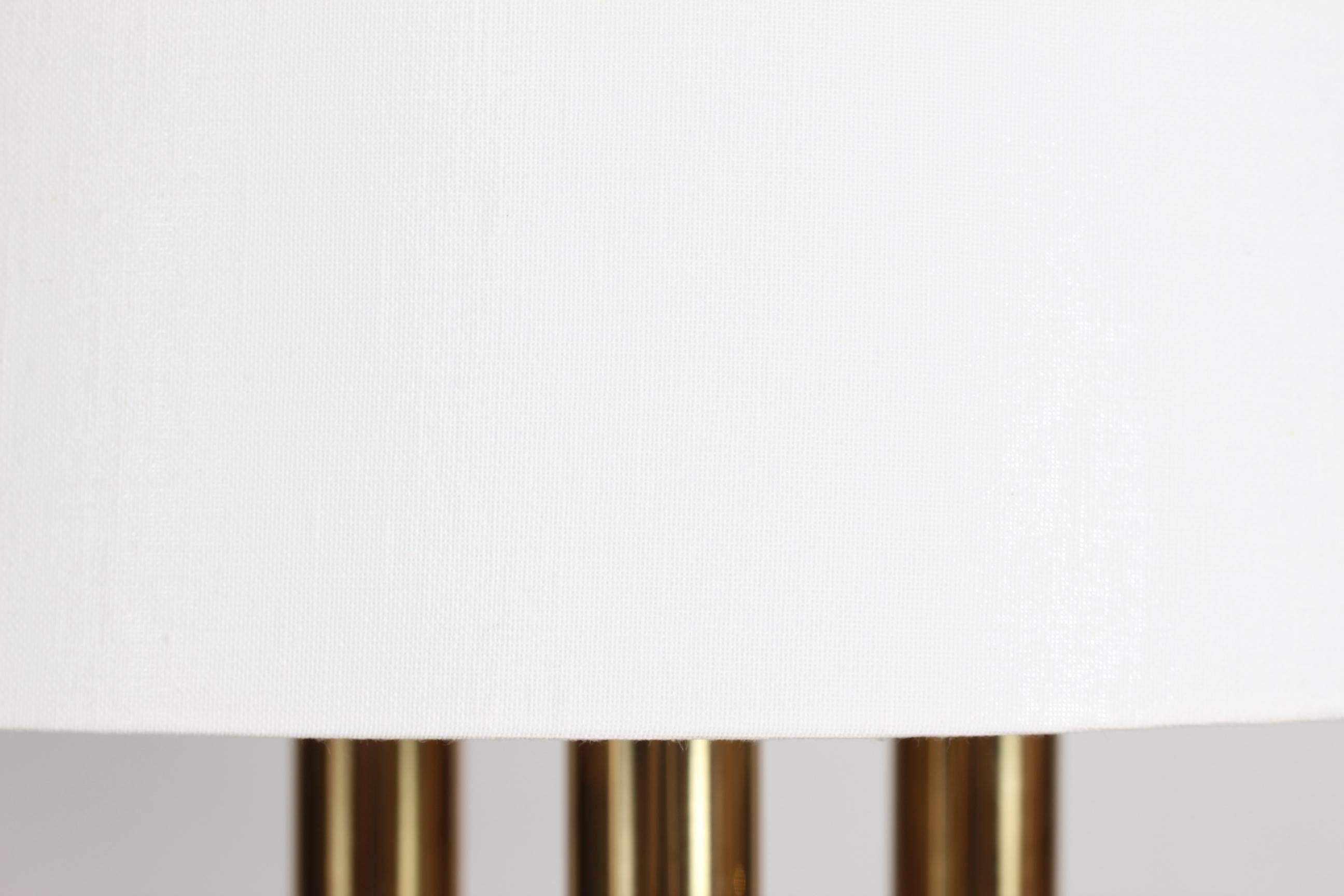 Svend Aage Holm Sørensen Style Pair of Danish Modern Floor Lamps of Brass 1960s For Sale 5