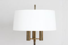Svend Aage Holm Sørensen Style Pair of Danish Modern Floor Lamps of Brass 1960s