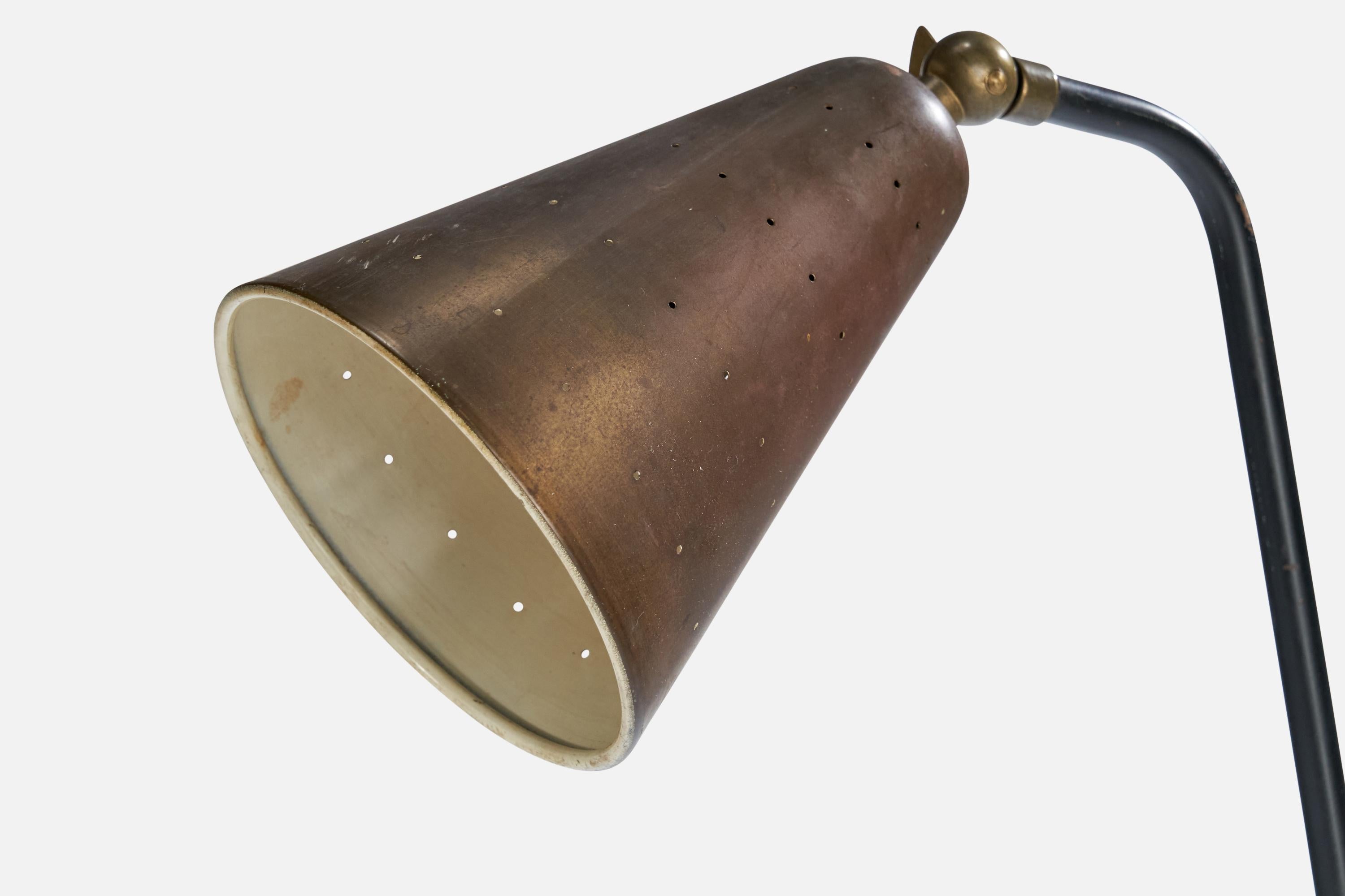 Svend Aage Holm Sørensen, Lámpara de mesa, Latón, Metal, Dinamarca, Años 50 Danés en venta