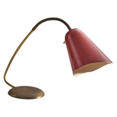 Svend Aage Holm Sørensen, Table Lamp, Brass, Metal, Denmark, 1950s
