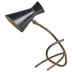 Svend Aage Holm Sørensen, lampe de table, laiton, métal, Danemark, années 1950
