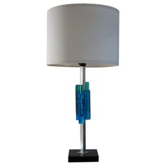 Lampe de table Svend Aage Holm Sørensen, métal et verre, Design Modernity danois, années 1960