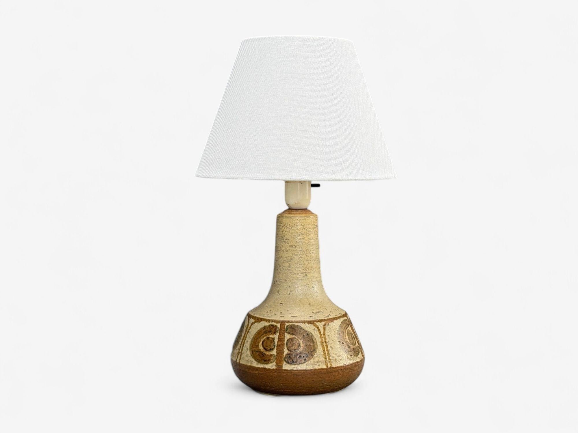Svend Aage Jensen, Søholm, Danish Mid-Century Modern, Beige Ceramic, Table Lamp, Denmark, 1970s

An unglazed beige stonware table lamp designed by Svend Aage Jensen for Søholm in Denmark c. 1970s. This example is marked on the underside. Will b