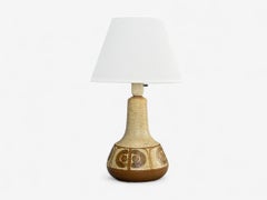 Svend Aage Jensen, Søholm, Beige Ceramic, Table Lamp, Denmark, 1970s