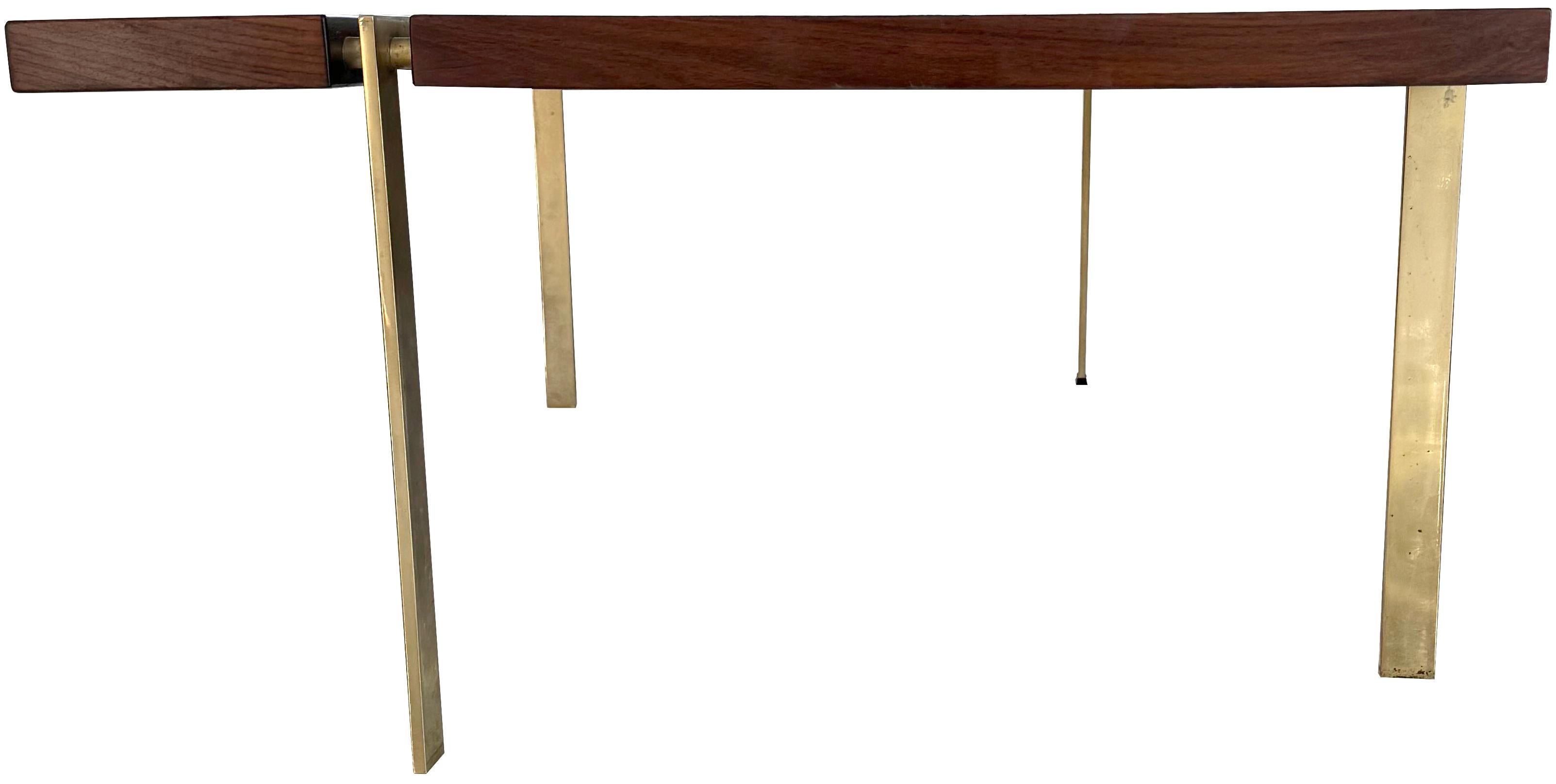 Scandinavian Modern Svend Aage Jessen Tile Top Coffee Table in Rosewood and Brass For Sale