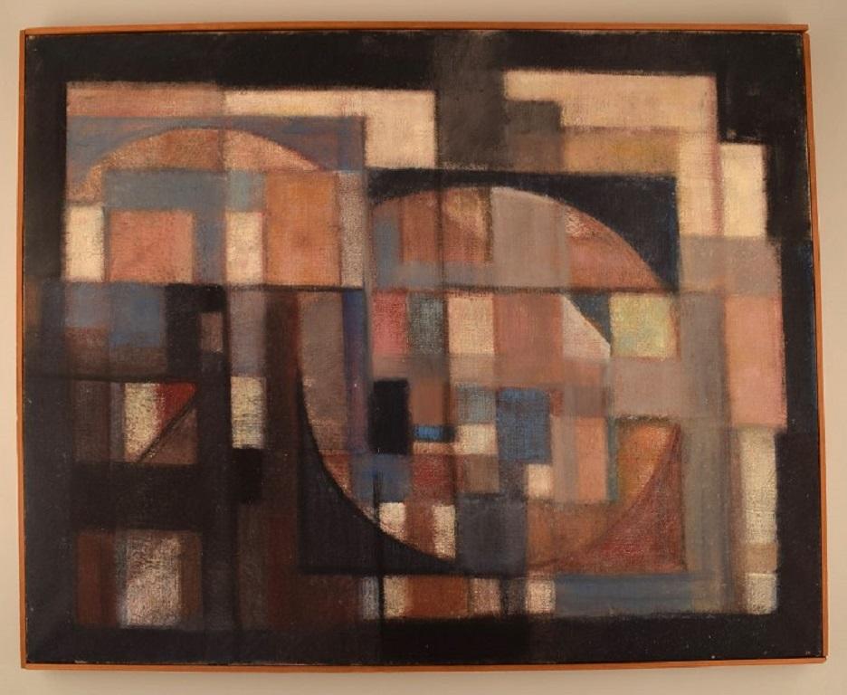 Svend Aage Larsen, Denmark. Oil on canvas. Geometric composition. Dated 1971.
The canvas measures: 82 x 65.5 cm.
The frame measures: 0.5 cm.
In excellent condition.
Signed and dated.