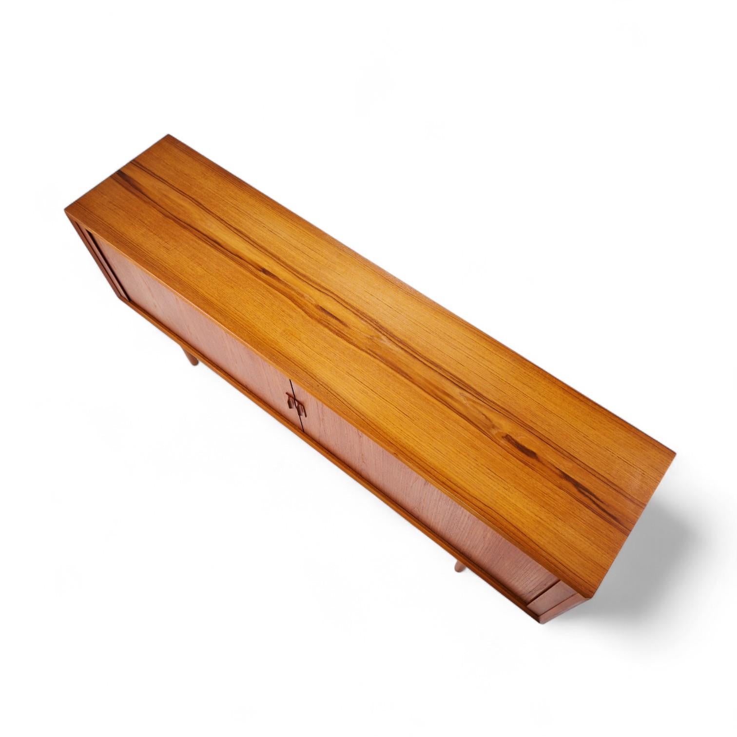 Svend Aage Larsen for Faarup Møbelfabrik Danish Tambour Door Credenza For Sale 5