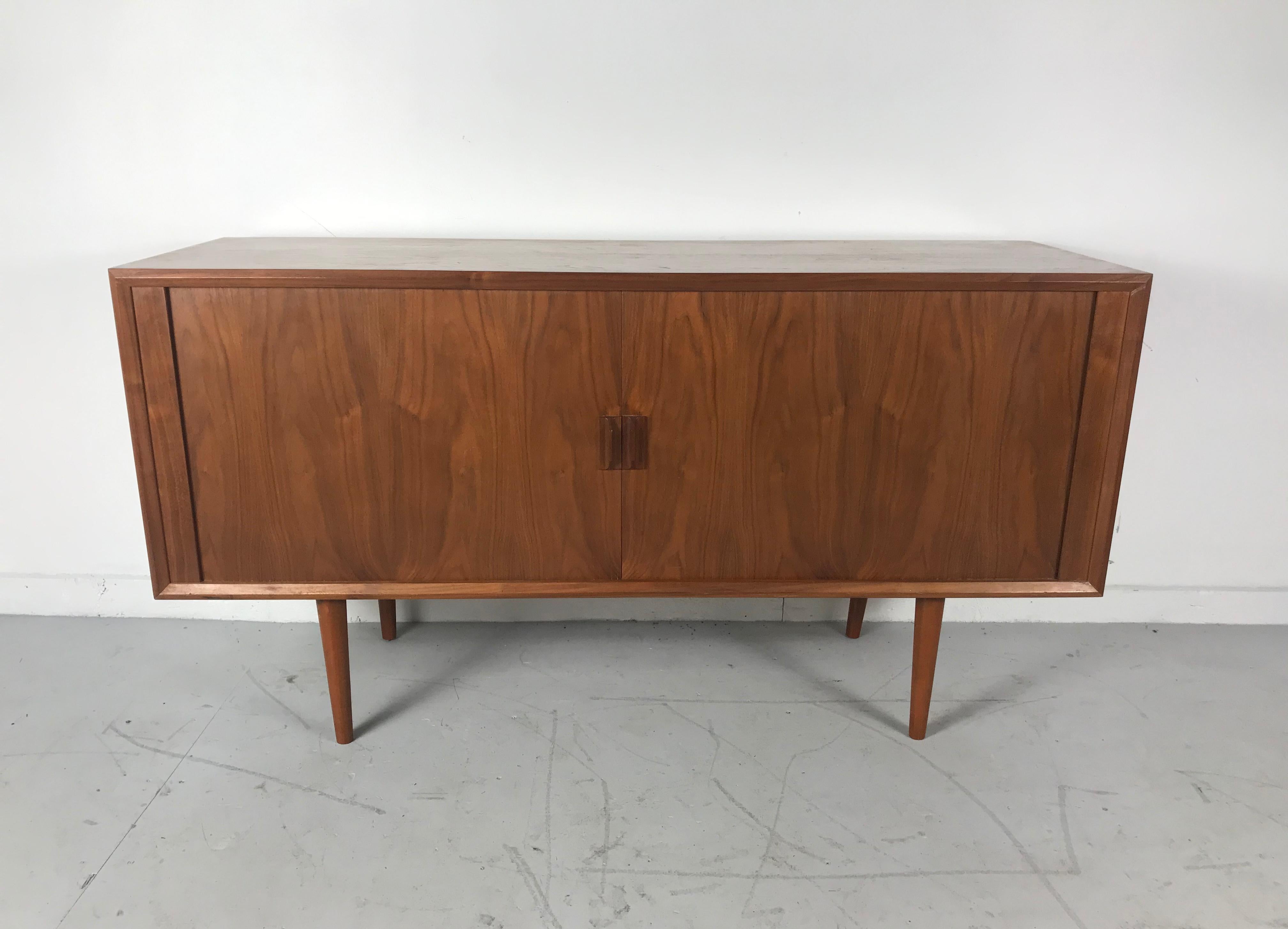 Danish Svend Aage Larsen Tambour Credenza for Faarup Mobelfabik, circa 1965