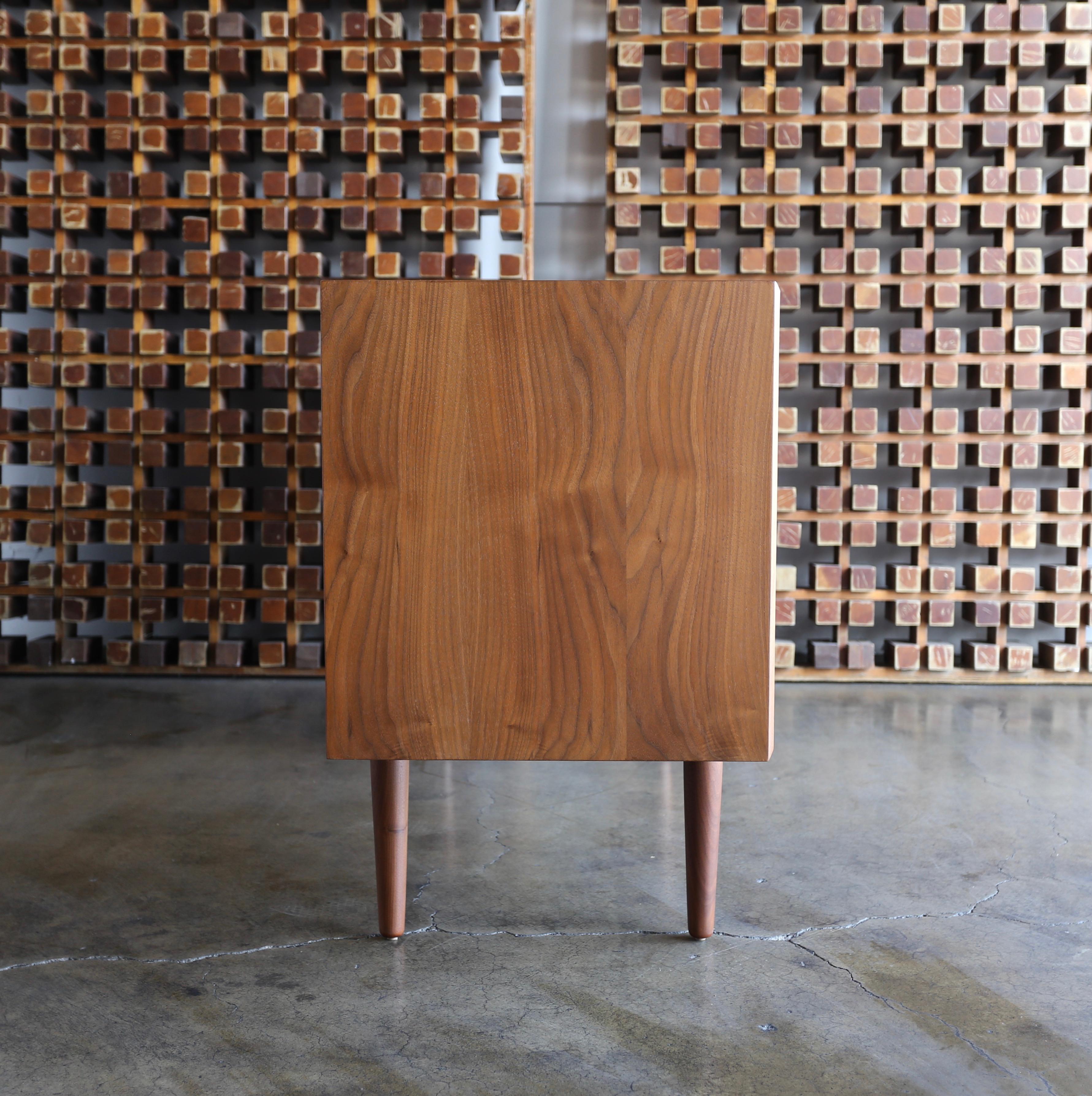 Walnut Svend Aage Larsen Tambour Credenza for Faarup Mobelfabik, circa 1965