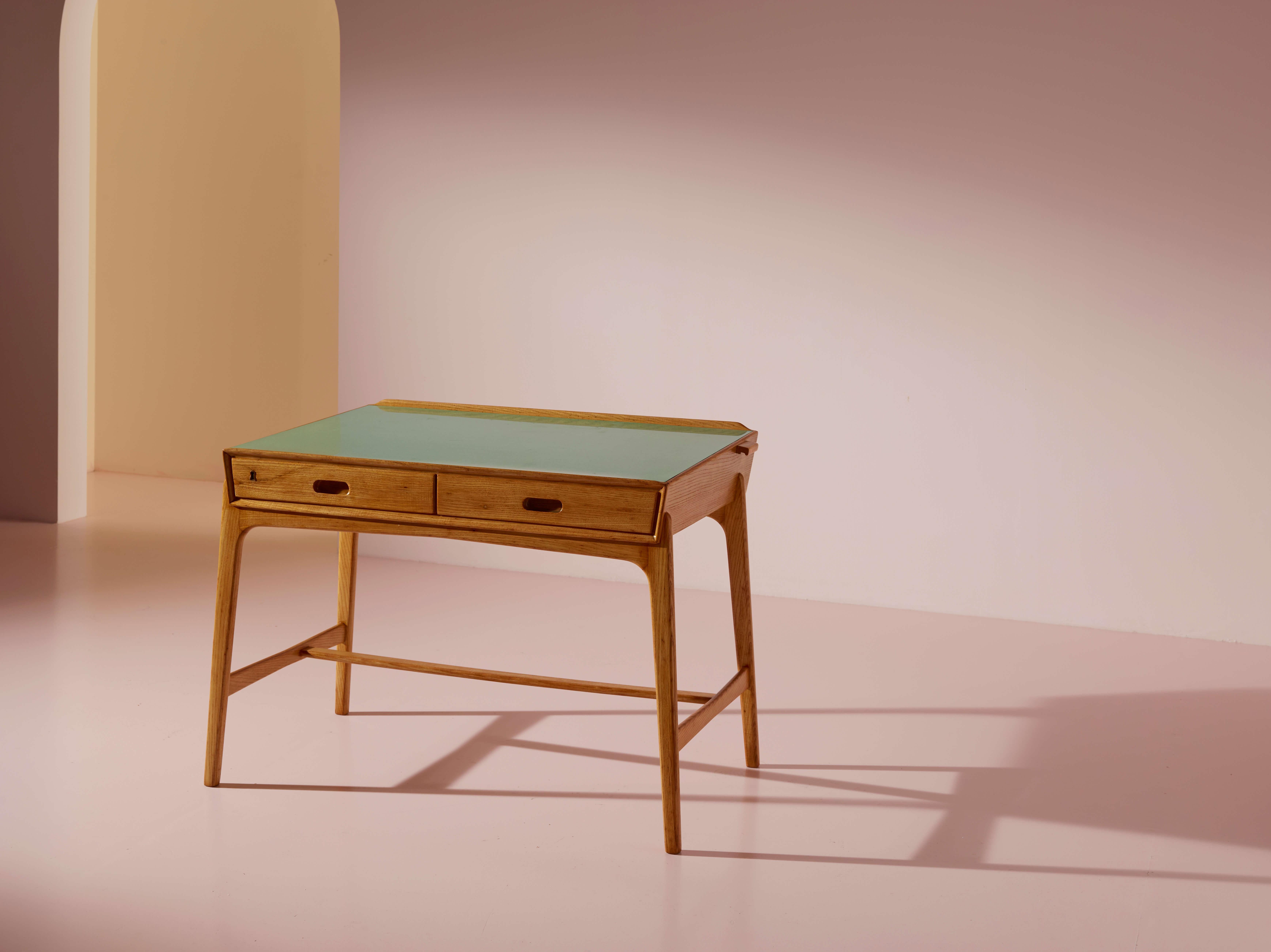 Danish Svend Aage Madsen desk with drawers produced by Sigurd Hansen, Denmark, 1958 For Sale