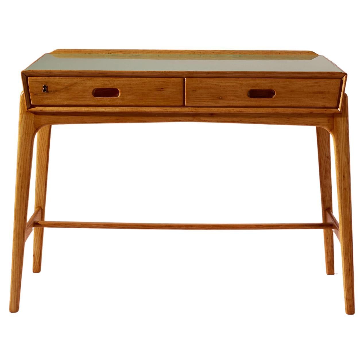 Svend Aage Madsen desk with drawers produced by Sigurd Hansen, Denmark, 1958 For Sale