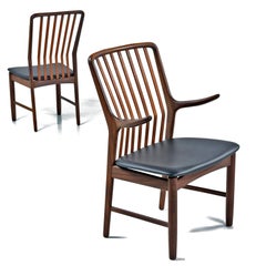 Svend Aage Madsen for Moreddi Danish Walnut Dining Chairs Set of Six
