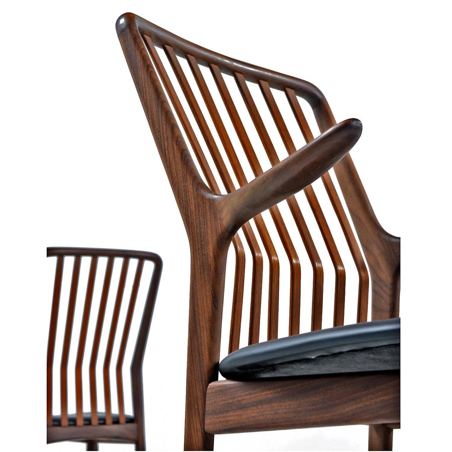 Svend Aage Madsen for Moreddi Danish Walnut Dining Chairs Set of Six In Excellent Condition In Chattanooga, TN