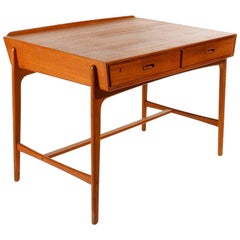 Svend Aage Madsen Freestanding Teak Desk for Sigurd Hansen, Denmark, 1960