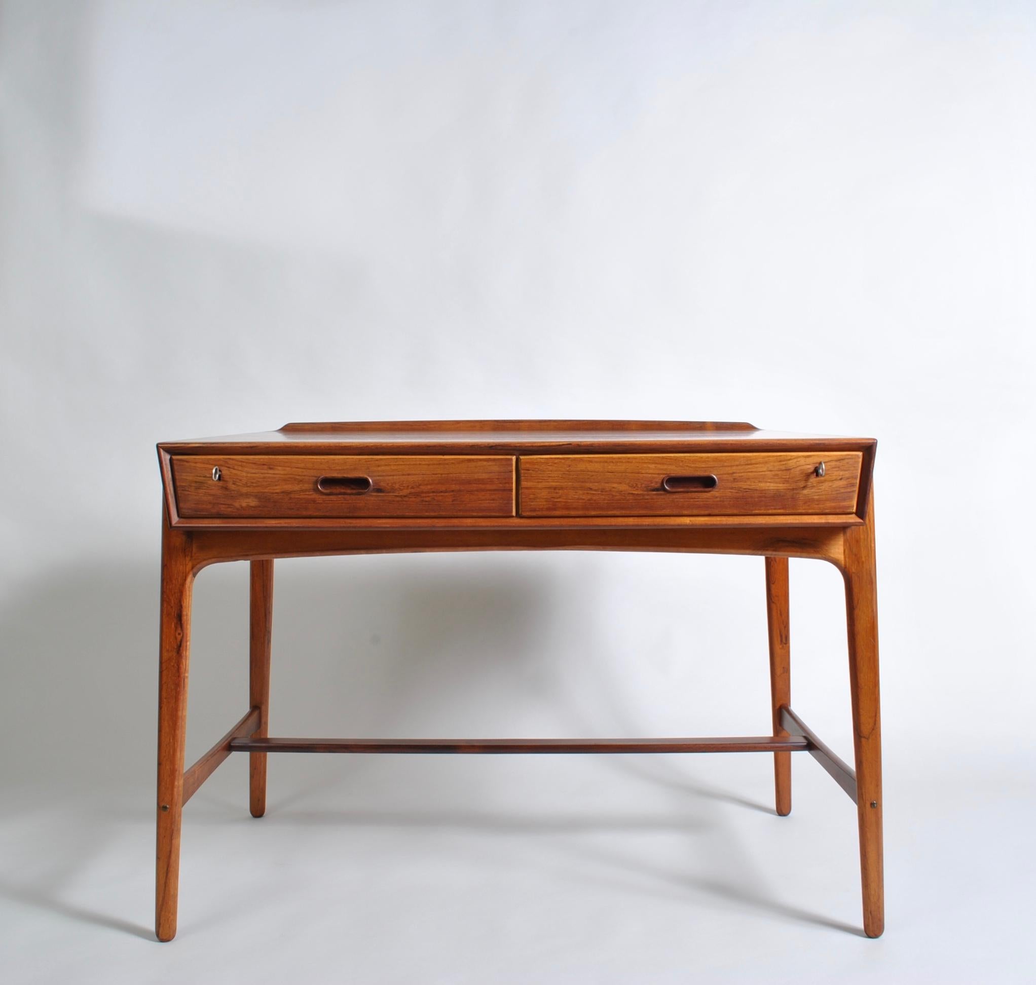 Svend Aage Madsen Rosewood Desk In Good Condition In London, GB