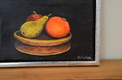 Svend Aage Madsen Still Life Painting of Fruit in a Wooden Frame