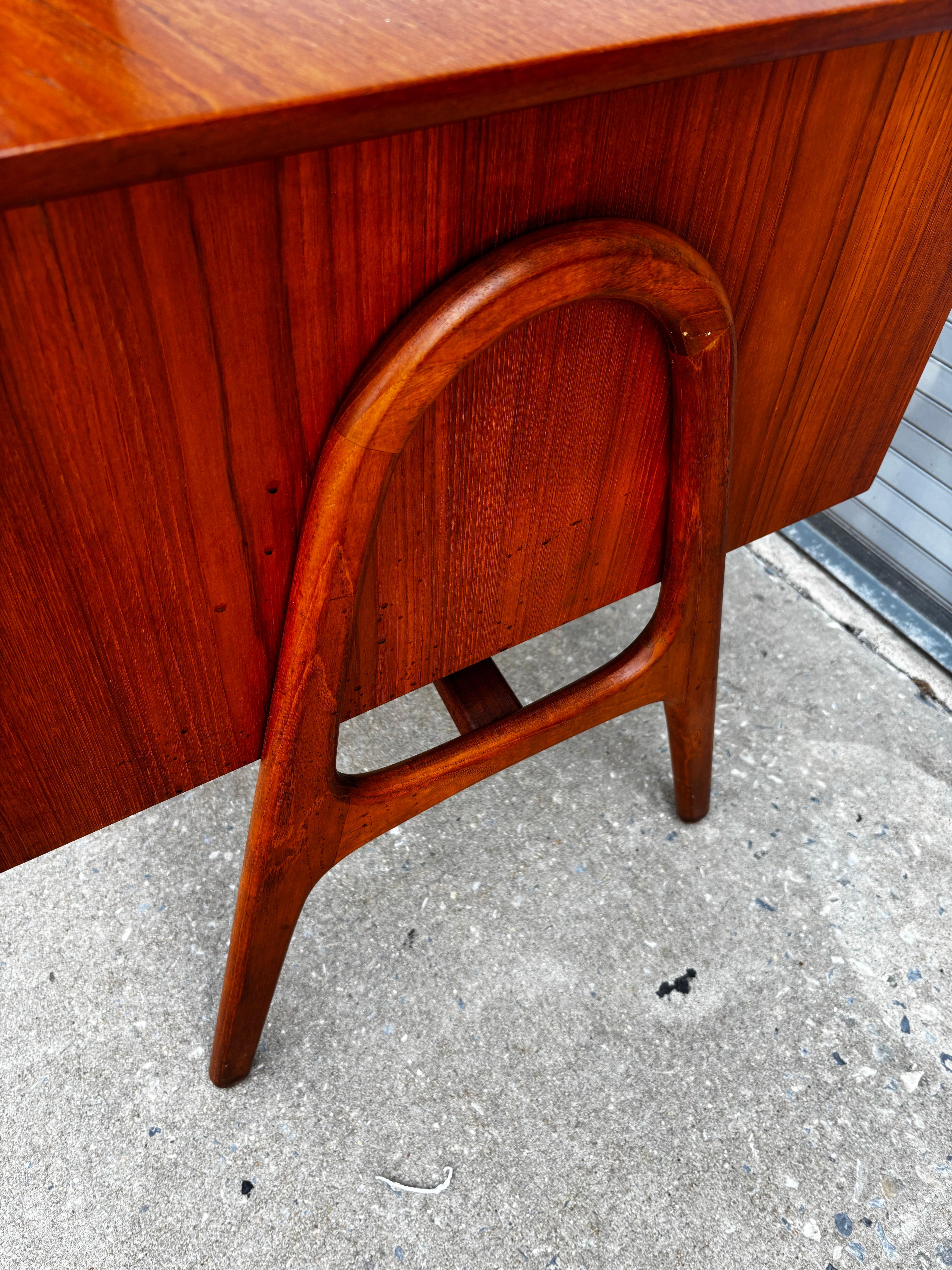 Svend Aage Madsen Teak Desk with Front Bookcase For Sale 5