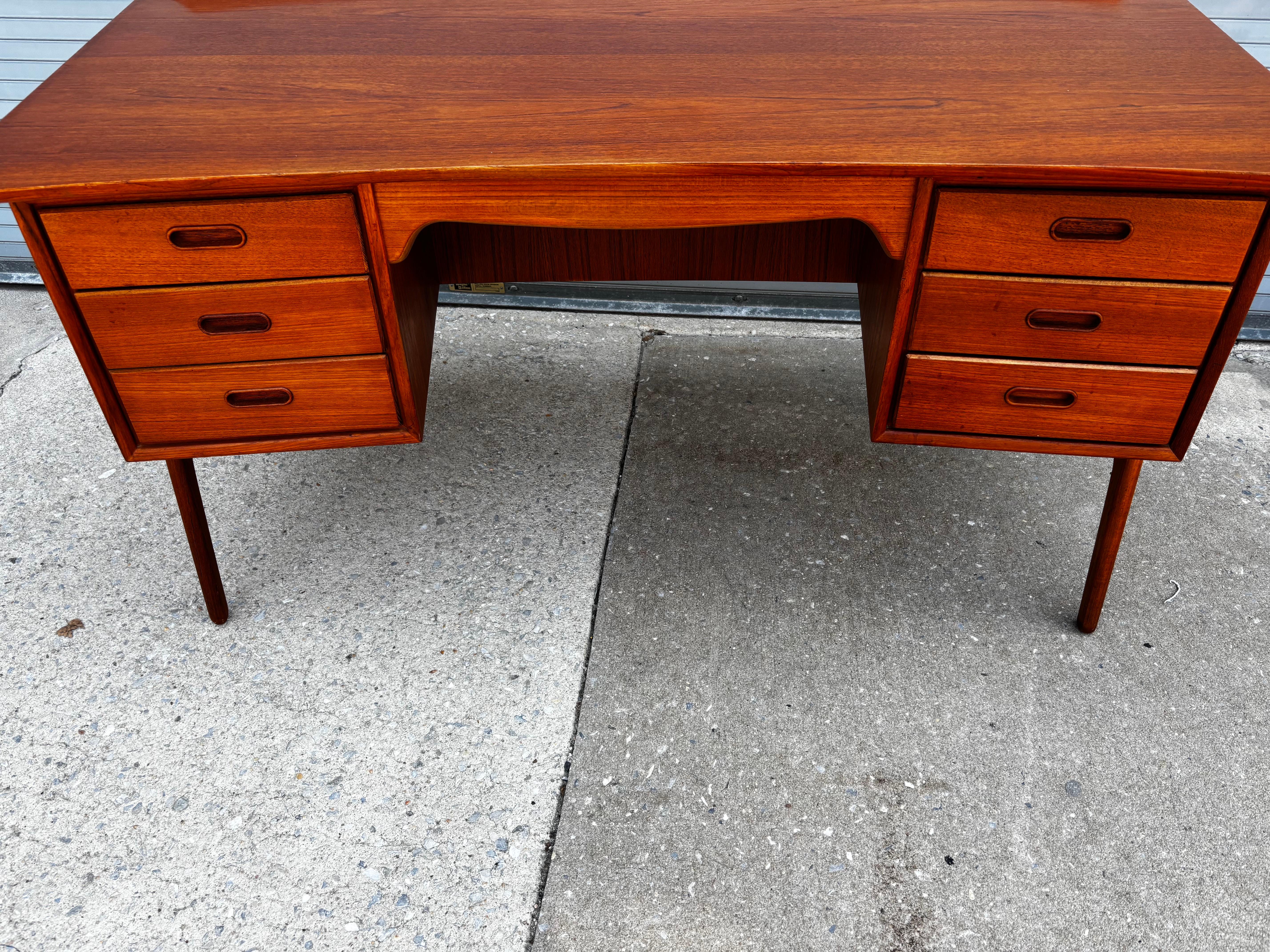 Svend Aage Madsen Teak Desk with Front Bookcase For Sale 6