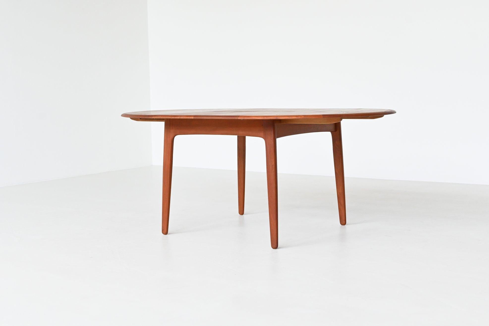 Mid-Century Modern Svend Aage Madsen Teak Dining Table K. Knudsen & Son, Denmark, 1960