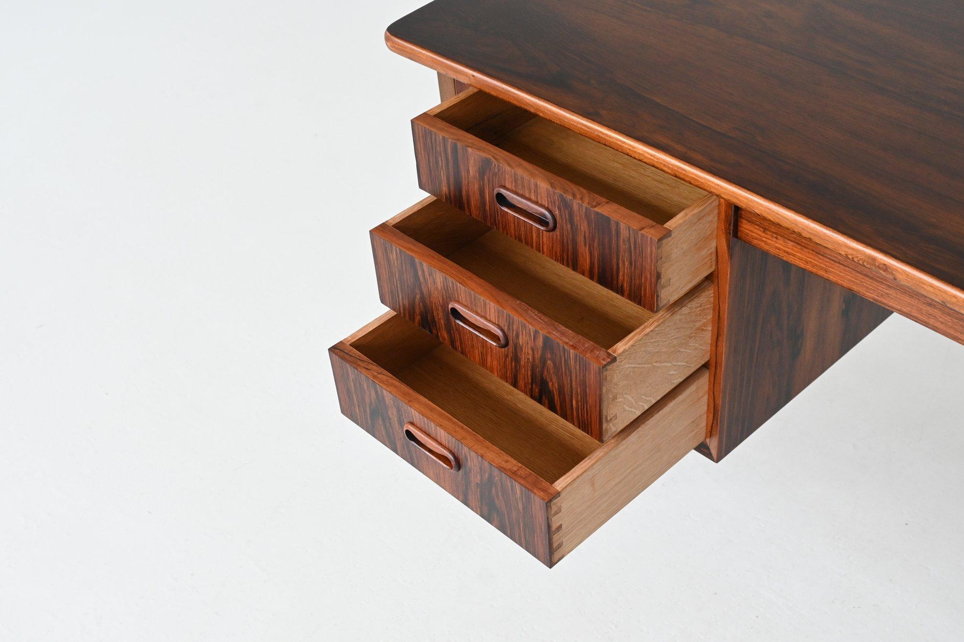 Scrivania Svend Aage Madsen in palissandro H. H. Hansen Danimarca 1960 in vendita 3