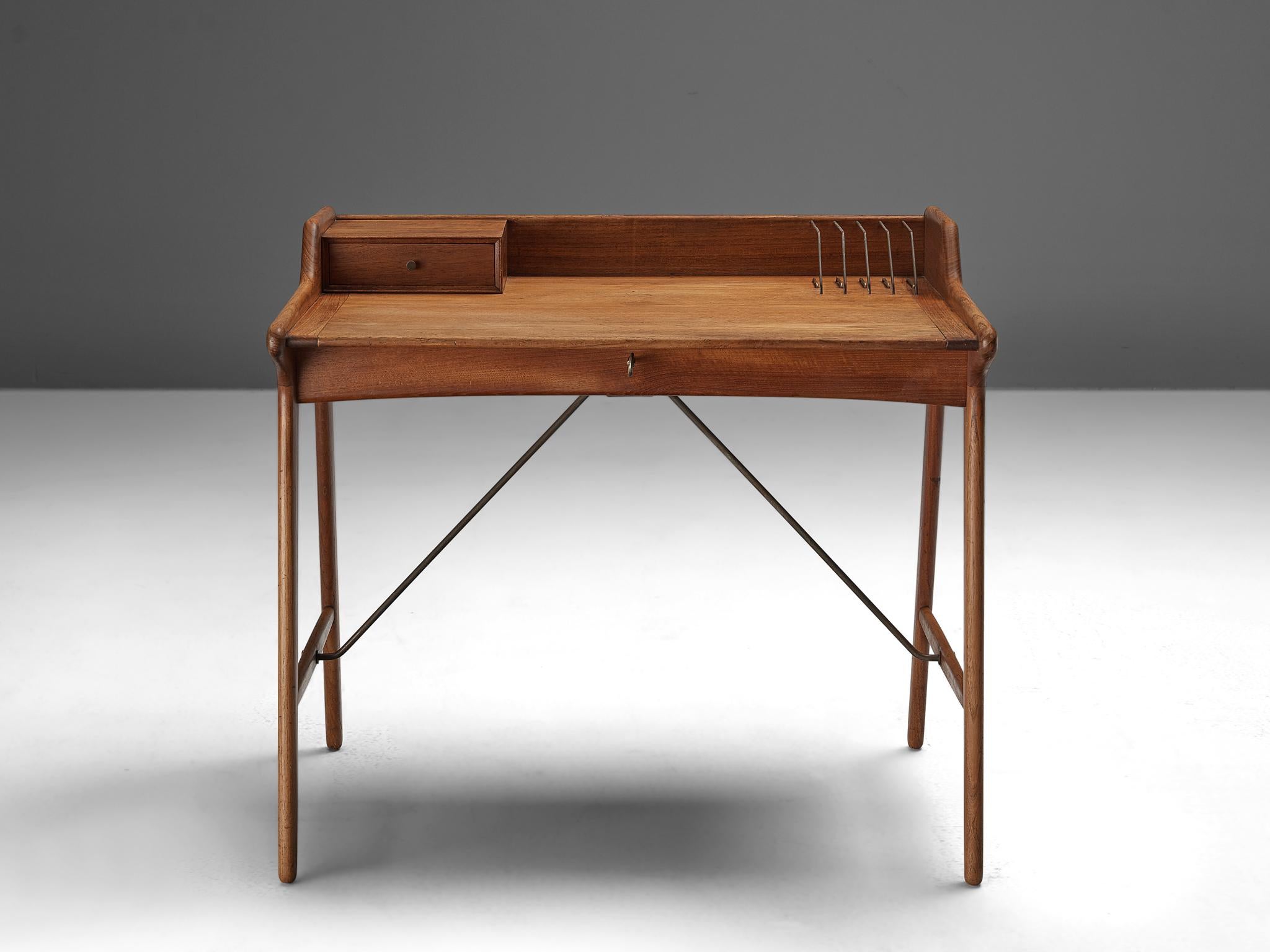 Scandinavian Modern Svend Aage Madsen Writing Desk in Teak