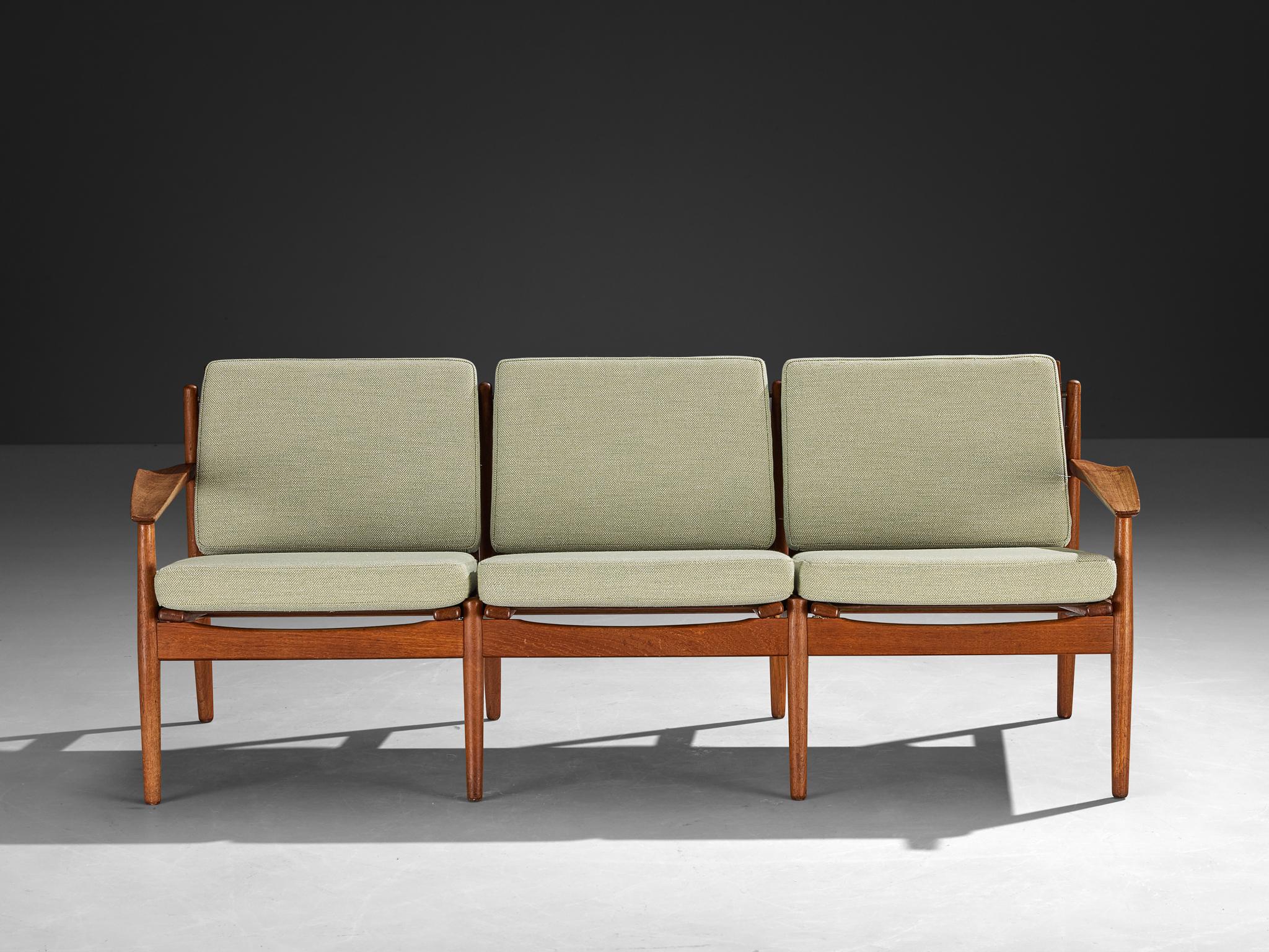 Mid-20th Century Svend Åge Eriksen for Glostrup Møbelfabrik Three-Seat Sofa in Teak For Sale